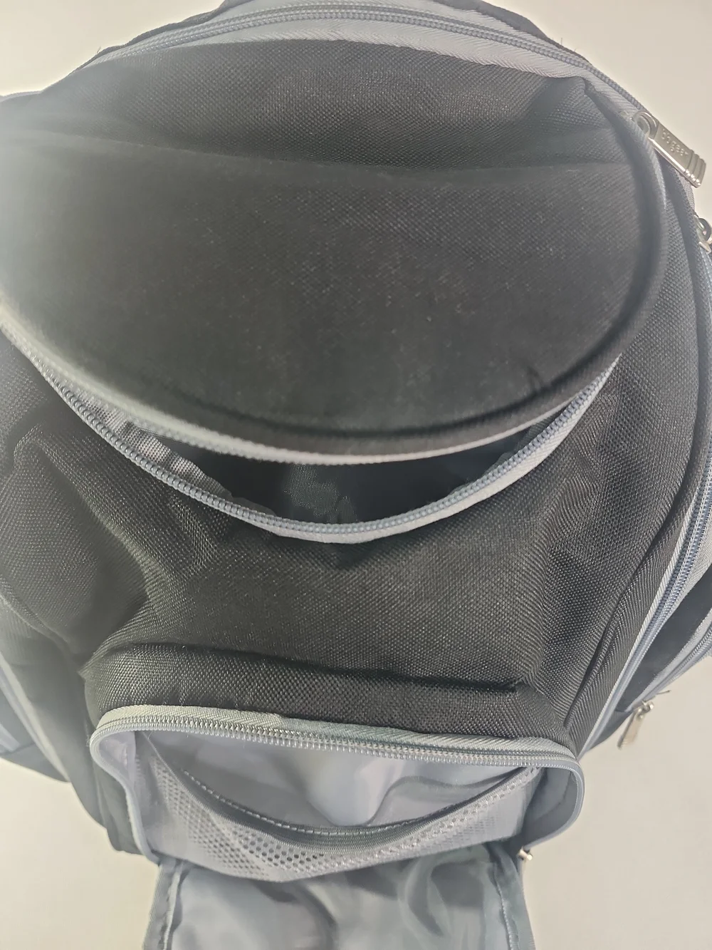 Black Baby Backpack with Light Gray Trim - Picture 6 of 9
